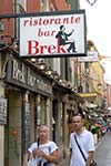 Ristorante Bar Brek sign in Venice