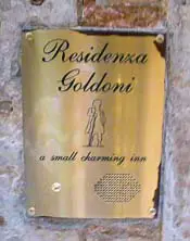 Residenza Goldoni sign