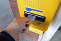 Ticket stamping machine in Italy