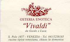Osteria Enoteca Vivaldi card