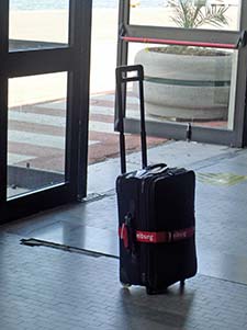 Luggage in San Basilio Cruise Terminal
