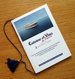 Gastronomic program cover - L'Austral cruise