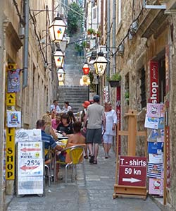 Tourist shops in Dubrovnik