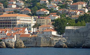 Arrival in Dubrovnik harbor