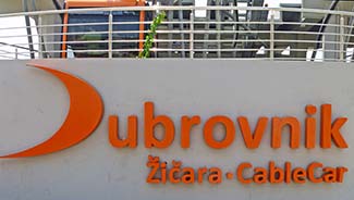 Dubrovnik Cable Car lower station sign