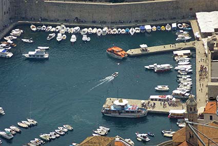 Old Harbor in Dubrovnik from cable car