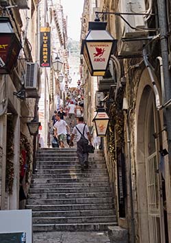 Narrow street in Dubrovnik