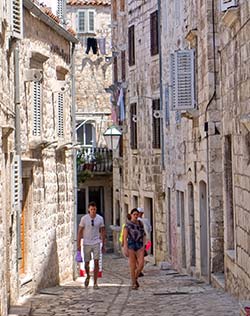 Back street in Hvar, Croatia