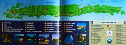 Mljet tourist map