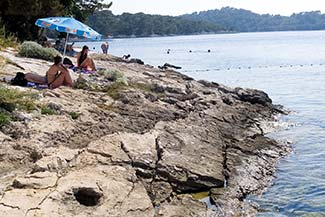 Bathers in Pomena, Mljet