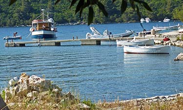 Yachts in Pomena Harbor