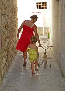 Mother and daughter in Rab, Croatia