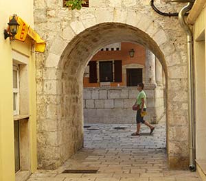 Archway in Rab, Croatia