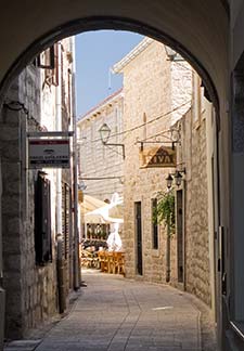 Street in Rab Old Town
