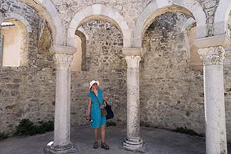 Arches of St. Jolhn the Evangelist in Rab, Croatia