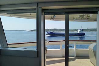 View from bridge on L'Austral