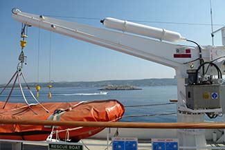 Rescue boat on L'Austral