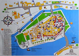 Trogir tourist map