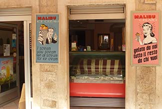 Gelato shop in Trogir