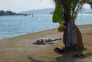 Sunbather in Trogir