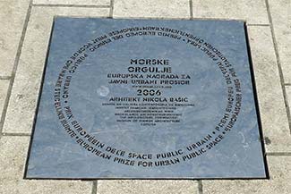 Sea Organ plaque in Zadar, Croatia