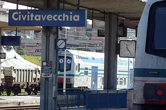 Civitavecchia Railroad Station platform