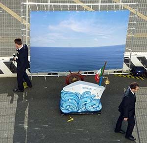 Costa ship's photographers in Civitavecchia