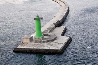 Naples breakwater and harbor light