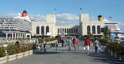 Stazione Marittima and Molo Angioino in Naples