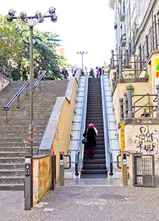 Vomero escalator in Naples