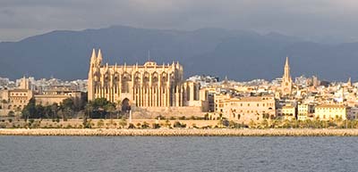 Palma de Mallorca waterfront with Cathedral