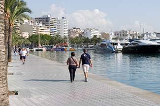 Palma de Mallorca waterfront promenade