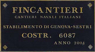 Fincantieri plaque