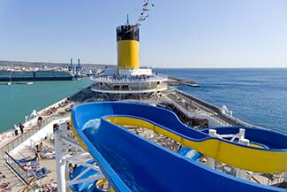 Water slide on Costa Magica