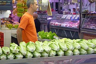 Produce merchant in Valencia Mercado Central