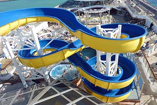 Water slide on Costa Magica