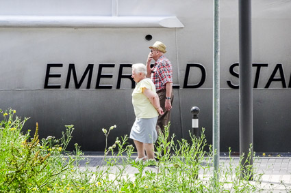 Pedestrians and EMERALD STAR