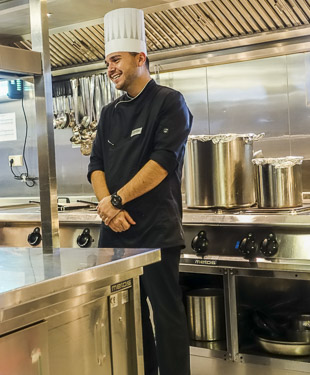 EMERALD STAR galley tour with executive chef Teodor Petre