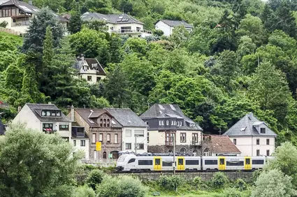 Village on west bank of Rhine River