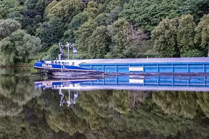 Barge on Moselle River, Bernkastel-Kues