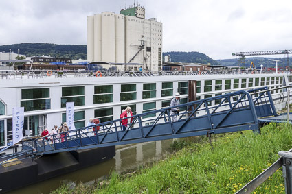 Going ashore in the port of Trier from EMERALD STAR