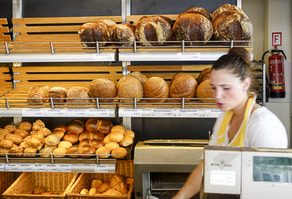 Trier bakery with bread