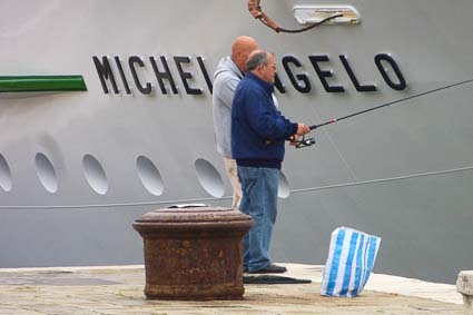 Fishermen in Venice, Italy