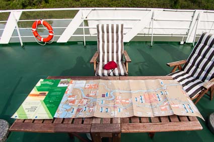 Map on sun deck