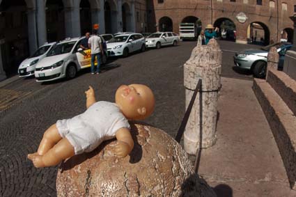 Lost doll in Ferrara, Italy