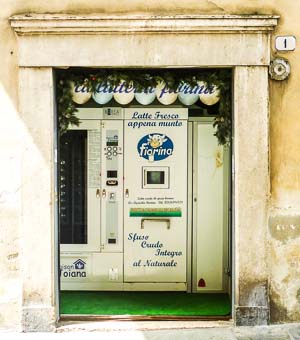 Milk vending machine in Mantua