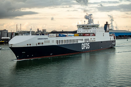 RoRo vessel in port of Rotterdam