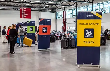 Hamburg cruise terminal at Steinwerder (baggage hall)