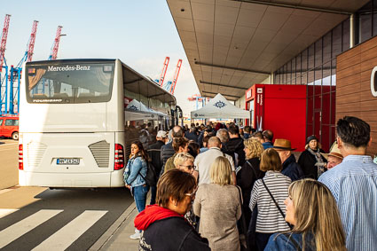 MSC Shuttle bus at Steinwerder cruise terminal, Hamburg