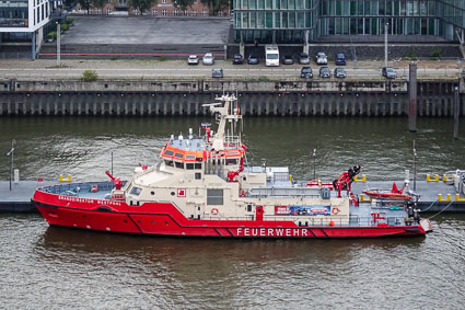 Fireboat in Port of Hamburg